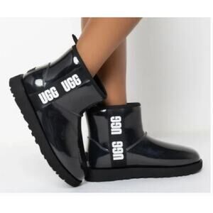 Ugg clear classic mini shearling boots bootie womens size 7